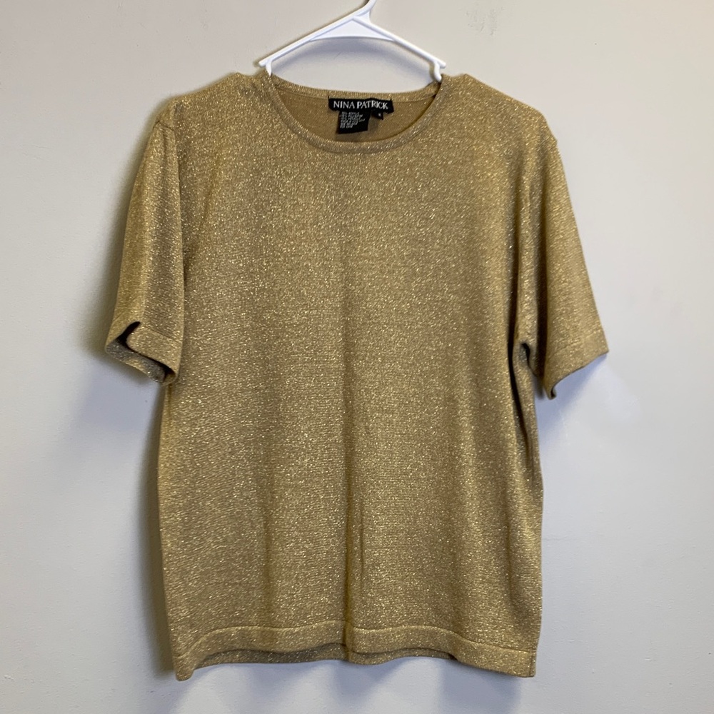 Nina Patrick Gold Knit Top